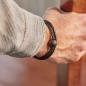 Preview: Perle mit Seele - "BLACK VULCANO" Lederarmband