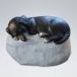 Preview: LK0133 Hund auf Stein Acrylbemalung