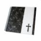 Preview: Kondolenzbuch mit Banderole und ausgestanztem Kreuz