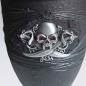 Preview: B1553 Bio-Urne Motiv Metall-Totenkopf