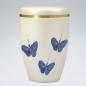 Preview: B2604 Creme Bio-Urne Schmetterlinge