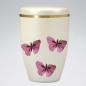 Preview: B2604 Creme Bio-Urne Schmetterlinge