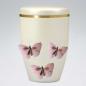 Preview: B2604 Creme Bio-Urne Schmetterlinge