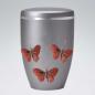 Preview: B2504 Stahlgrau Bio-Urne Schmetterlinge