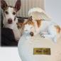 Preview: Hundeurne Hund auf Herz stehende Ohren - nach Fotovorlage