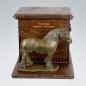 Preview: Urne Percheron "Big" Holztruhe mit Bronzefigur inkl.Gravur - Teilasche