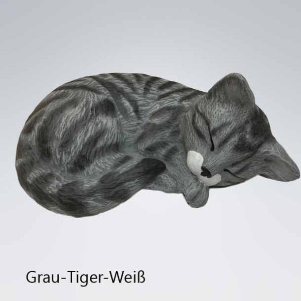 LK0118 Katzenurne Acryl Grau-Tiger