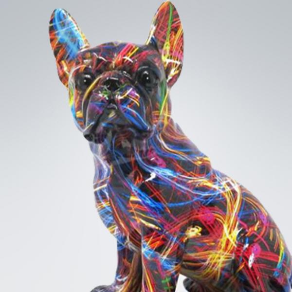 Würfelurne Französische Bulldogge Colours