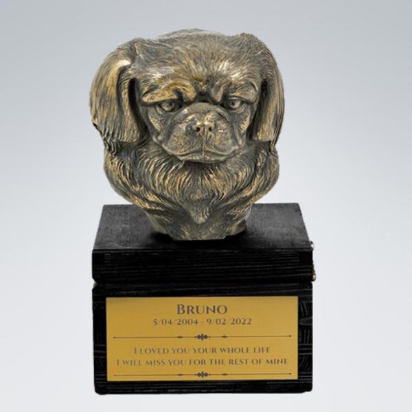 Hundeurne mit Bronze