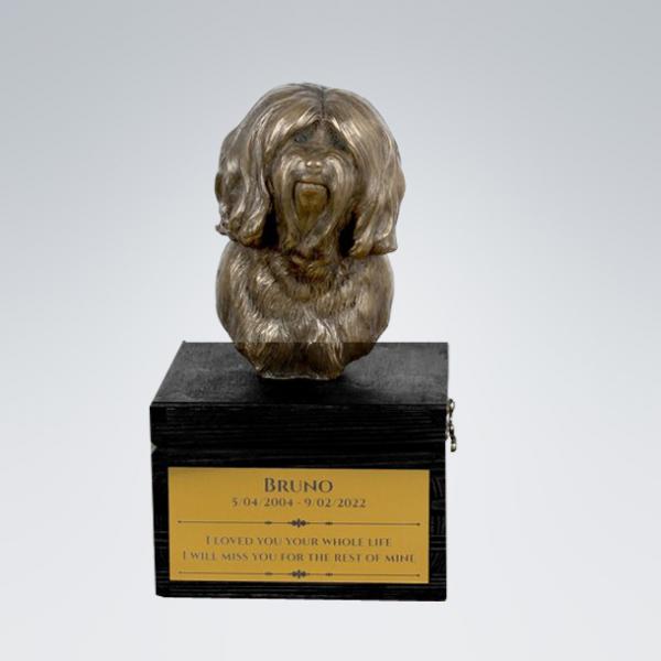 Hundeurne mit Bronze