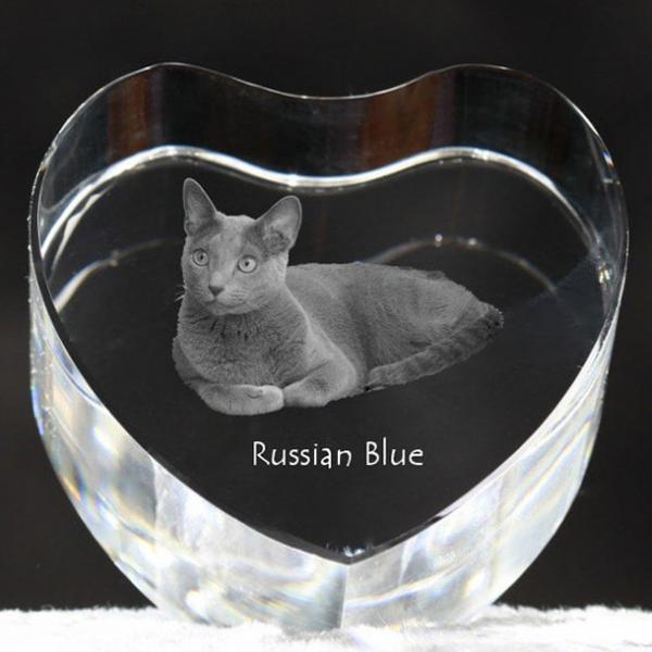 Kristall-Herz mit dem Bild Ihrer Katze!