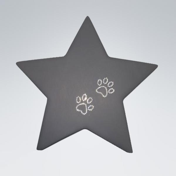 Tierurne Stern mit 2 Swarovski-Kristall-Pfoten