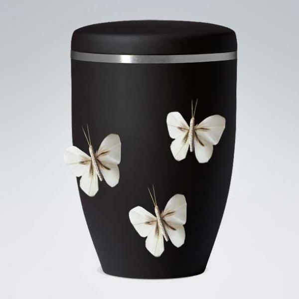 B2500 Anthrazit Bio-Urne Schmetterlinge