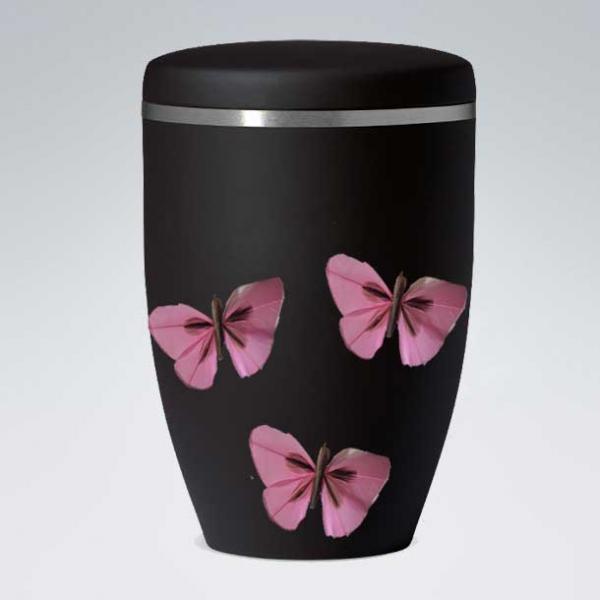 B2500 Anthrazit Bio-Urne Schmetterlinge