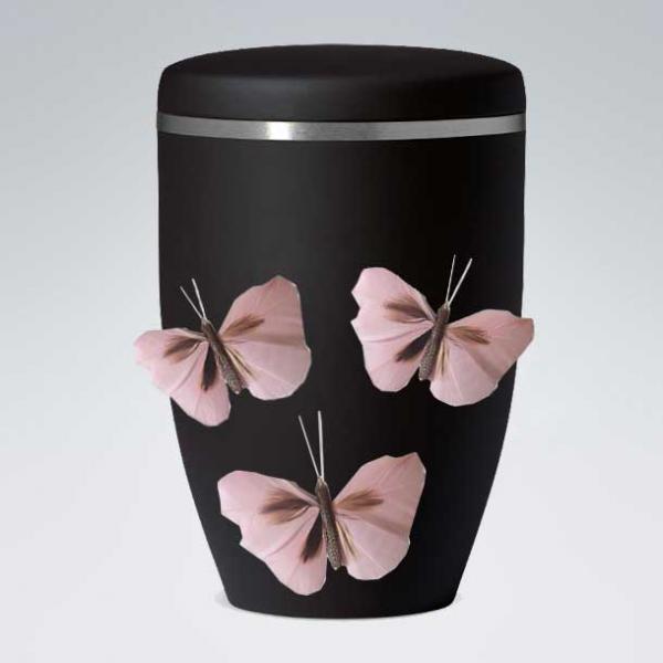 B2500 Anthrazit Bio-Urne Schmetterlinge