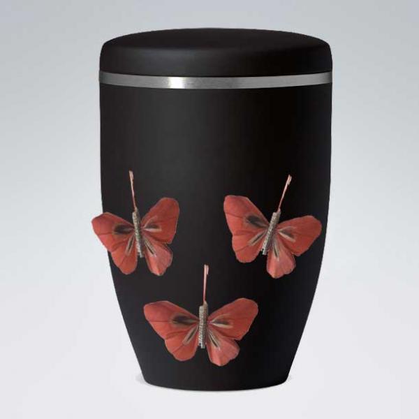 B2500 Anthrazit Bio-Urne Schmetterlinge