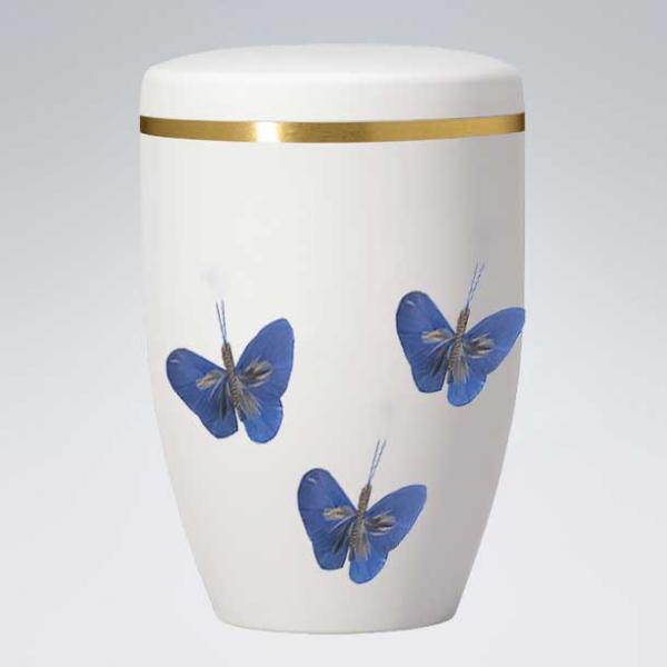 B2500 Weiss Bio-Urne Schmetterlinge