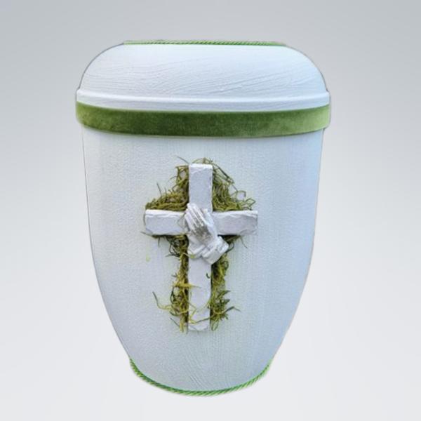 Bio-Urne Motiv Grünes Kreuz