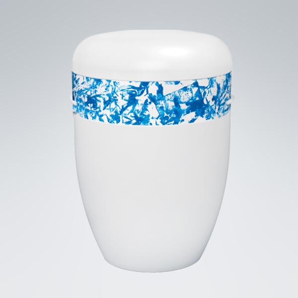 Urne Creative-Line 10171 mit Leder Blauderband Blau