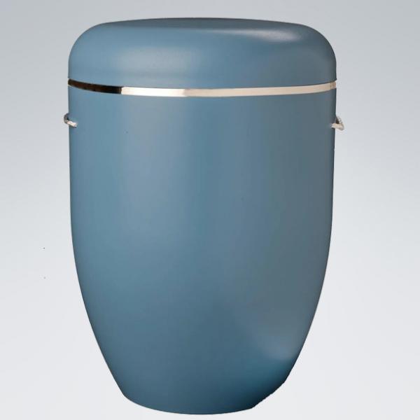 Urne Creative-Line Pastellblau - Silberrand