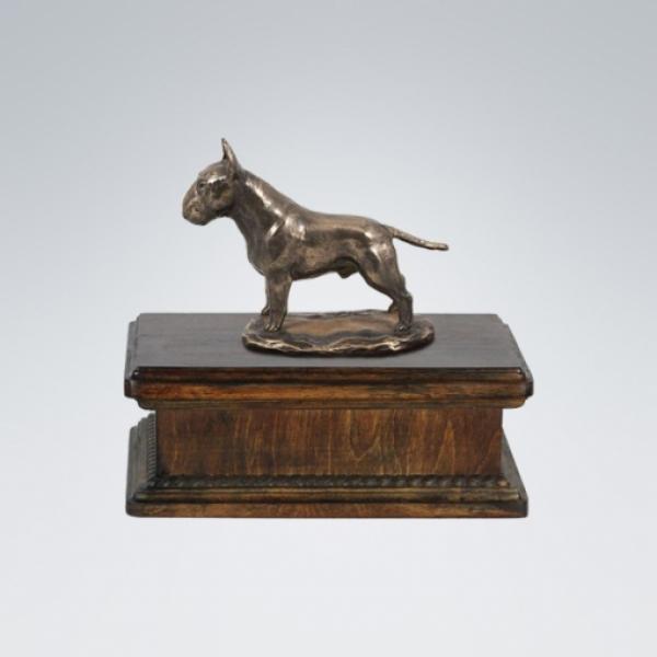 Hundeurne mit Bronze - Bullterrier