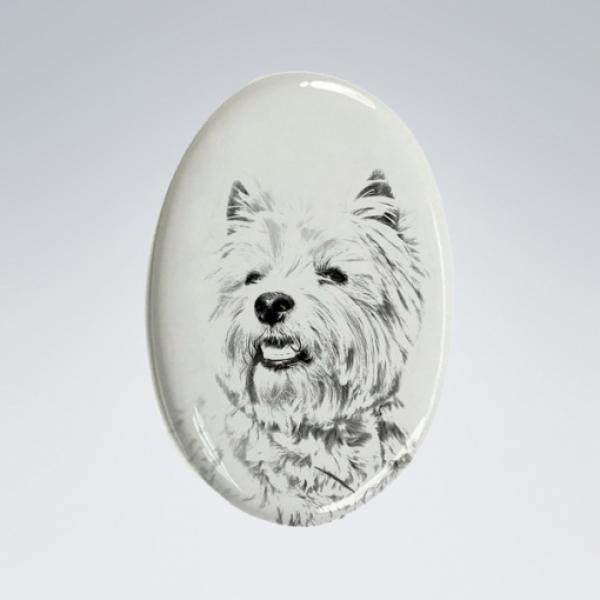 Keramikplatte mit Fotogravur Hunde