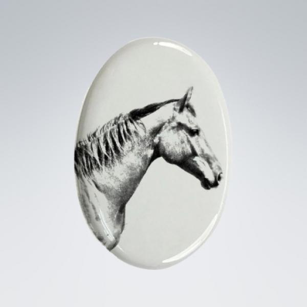 Keramikplatte mit Fotogravur Pferde