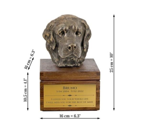 Holzurne mit Gravur Golden Retriever