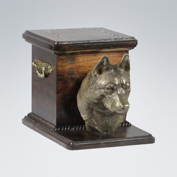 Hundeurne mit Bronze - Siberian Husky