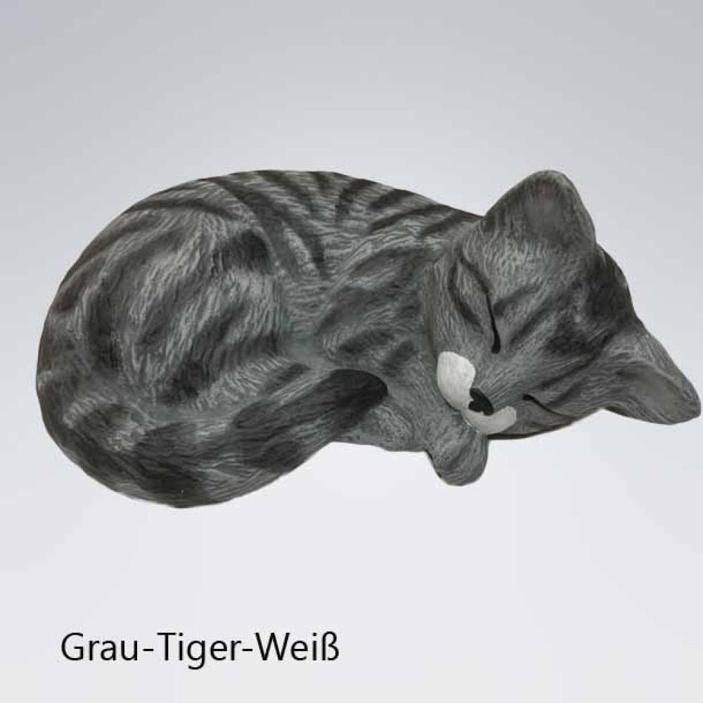 LK0118 Katzenurne Acryl Grau-Tiger