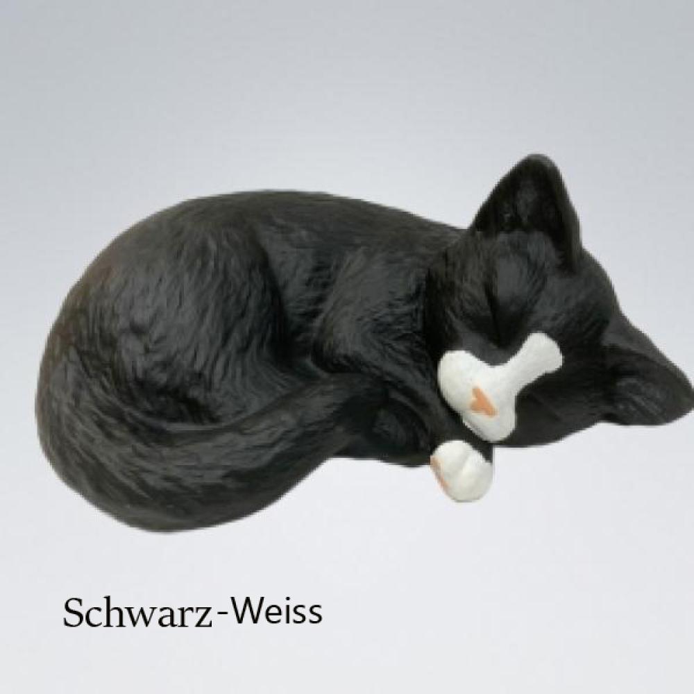 LK0118 Katzenurne Acryl Schwarz-weiss