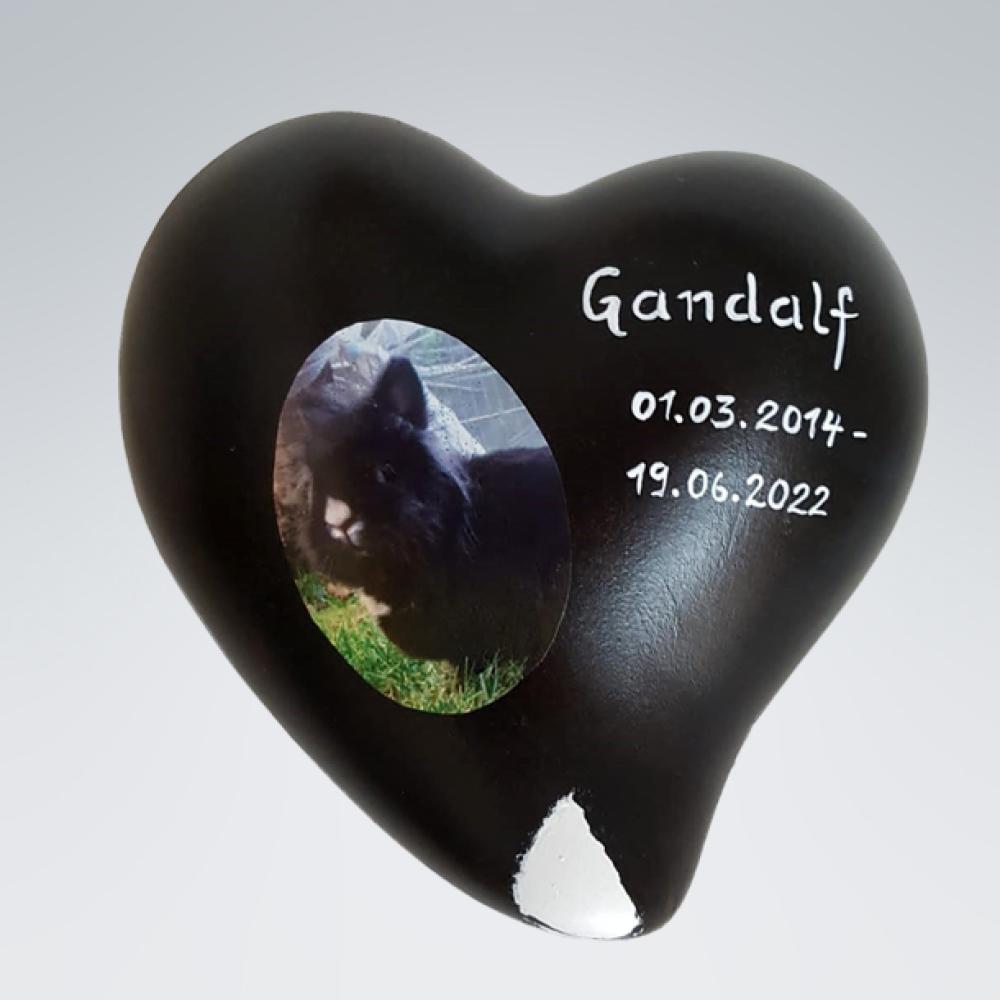 Tierurne Herz Gandalf - Bemalung nach Foto