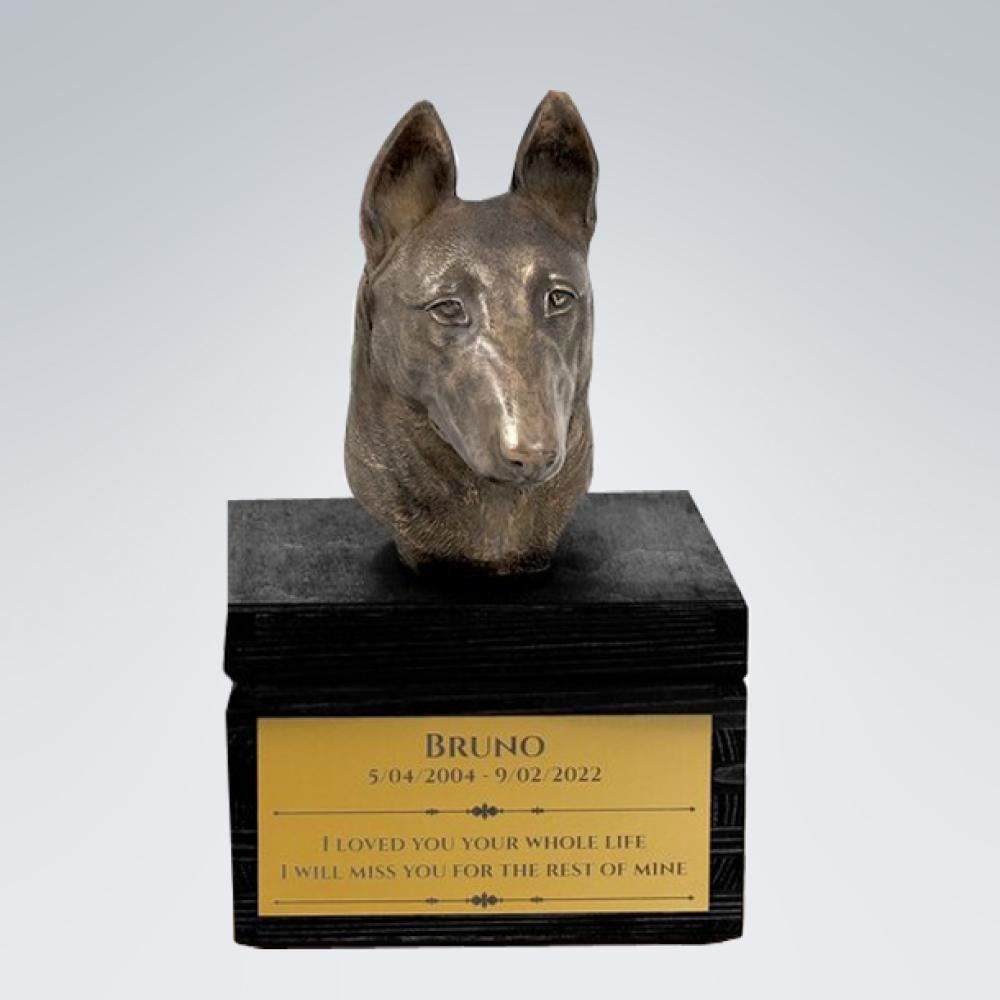 Hundeurne mit Bronze
