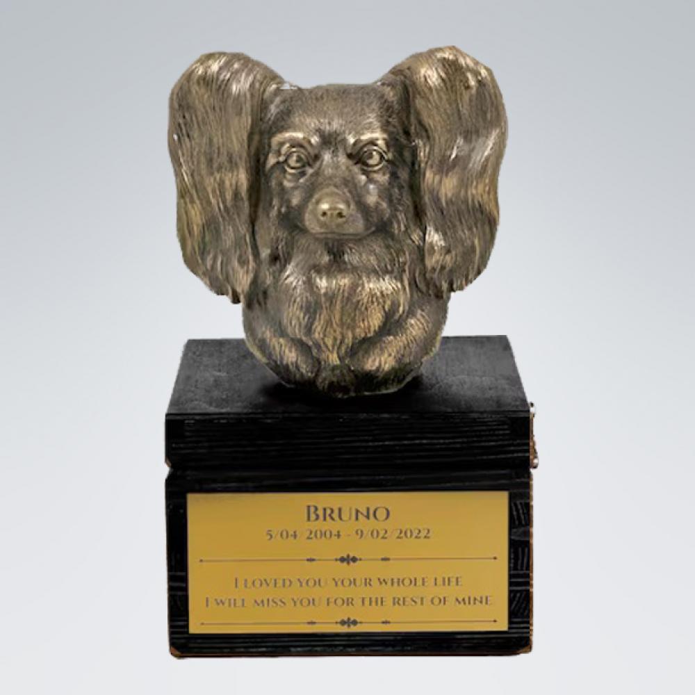 Hundeurne mit Bronze