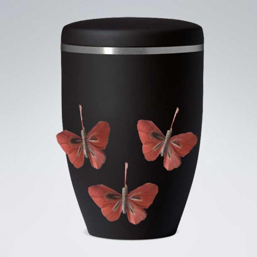 B2500 Anthrazit Bio-Urne Schmetterlinge