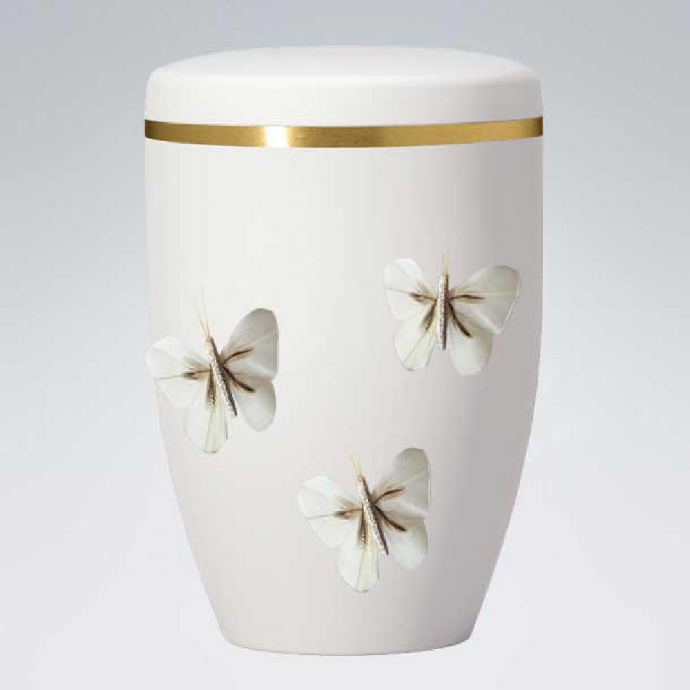 B2500 Weiss Bio-Urne Schmetterlinge