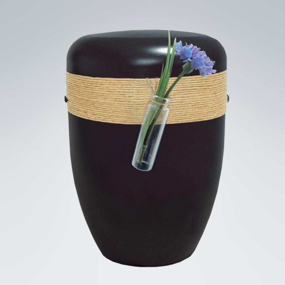Urne Creative-Line Jute - Schwarz -Vase