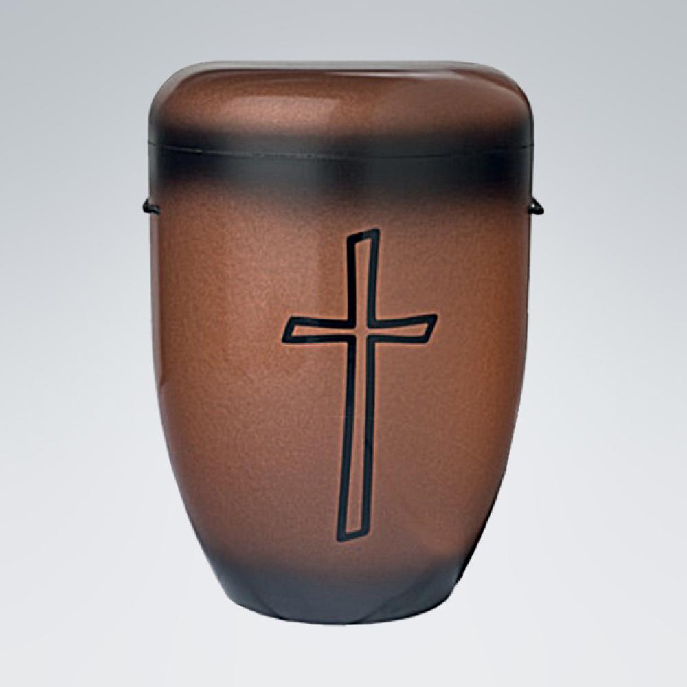 Urne Creative-Line Kupfer Kreuz