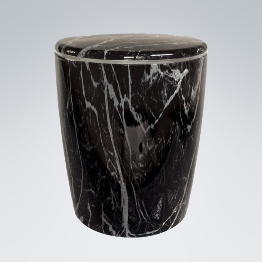 Urne Solid Line Dekor Marmor Dunkel