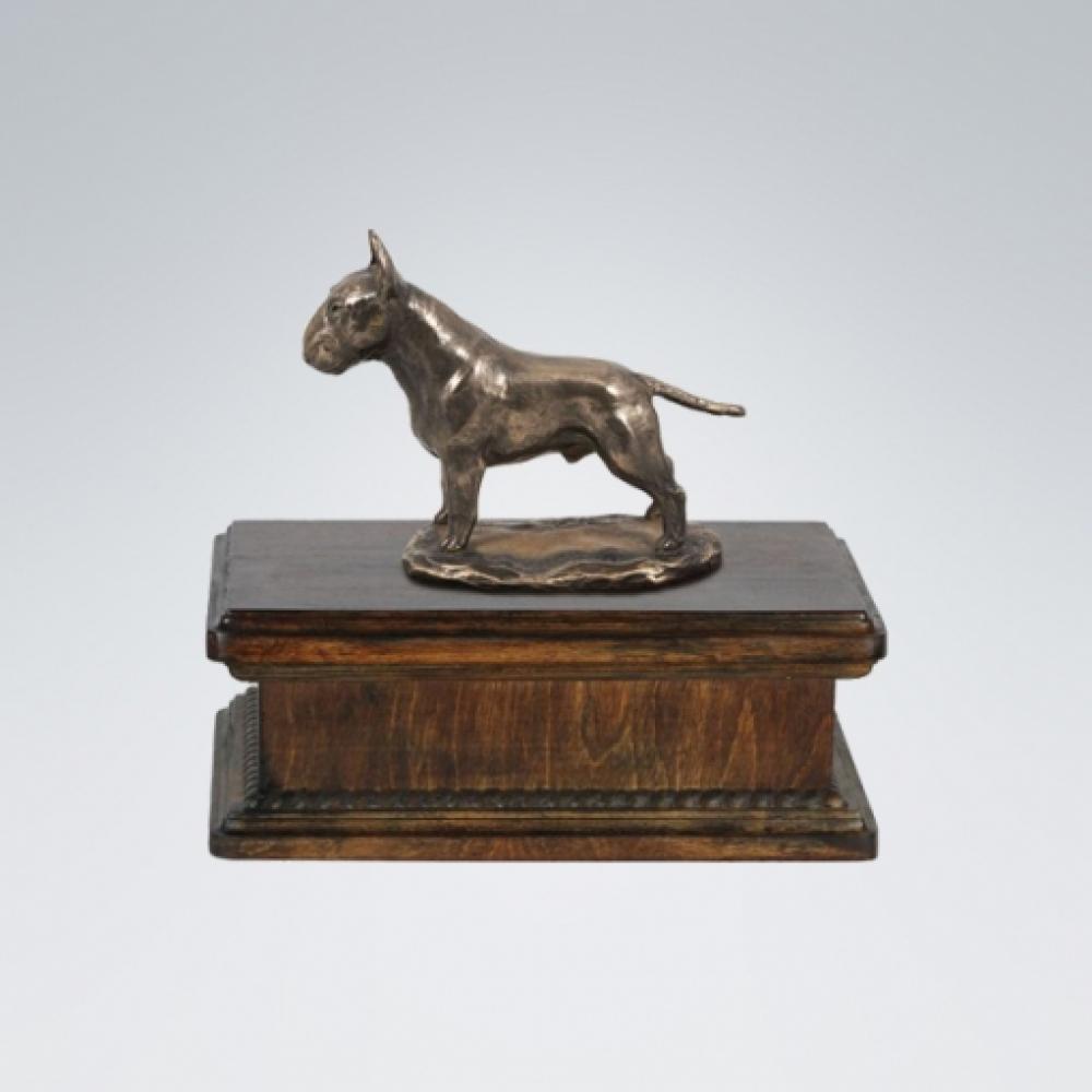 Hundeurne mit Bronze - Bullterrier