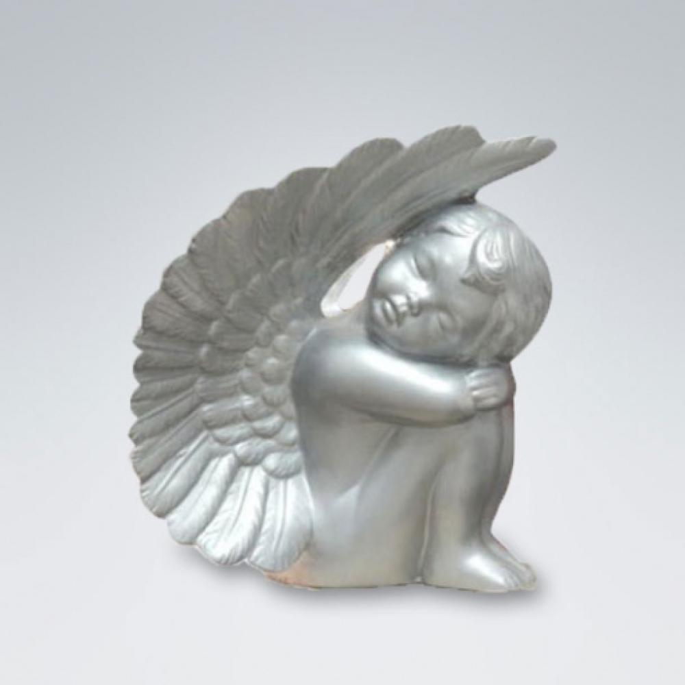 Tierurne Engel Putte Flügel links - Silber LK0196