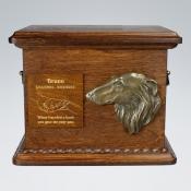 Hundeurne mit Emblem und Gravur Borsoi - Russischer Windhund