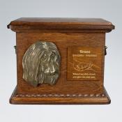 Hundeurne mit Emblem und Gravur Afghane