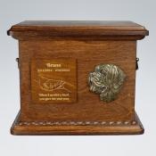 Hundeurne mit Emblem und Gravur Bernhardiner