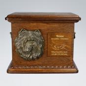 Hundeurne mit Emblem und Gravur Chow Chow