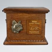 Hundeurne mit Emblem und Gravur Französische Bulldogge