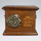 Hundeurne mit Emblem und Gravur Neufundländer