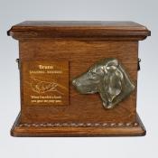 Hundeurne mit Emblem und Gravur Weimaraner