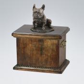 Hundeurne mit Bronze - Französische Bulldogge