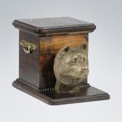 Hundeurne mit Bronze - Akita